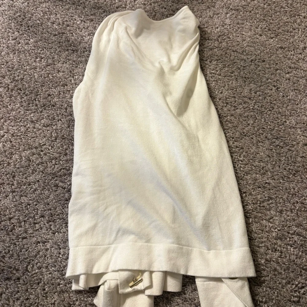 Calvin Klein White Cardigan with Gold Buttons - Picture 4 of 4